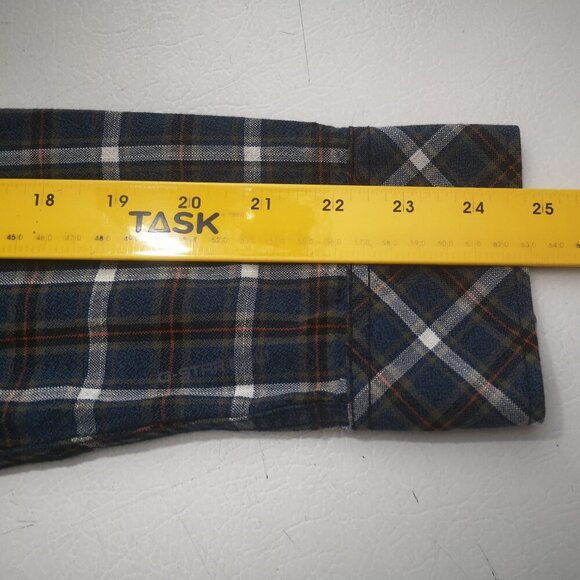 G-Star Raw Men's Size Medium Made in India Blue Plaid Button Front Shirt - Picture 12 of 13